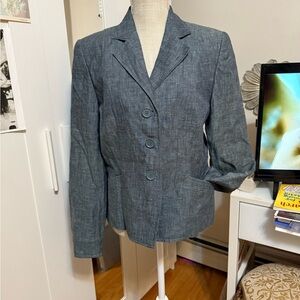 Chic Women's Blue Blazer Jacket